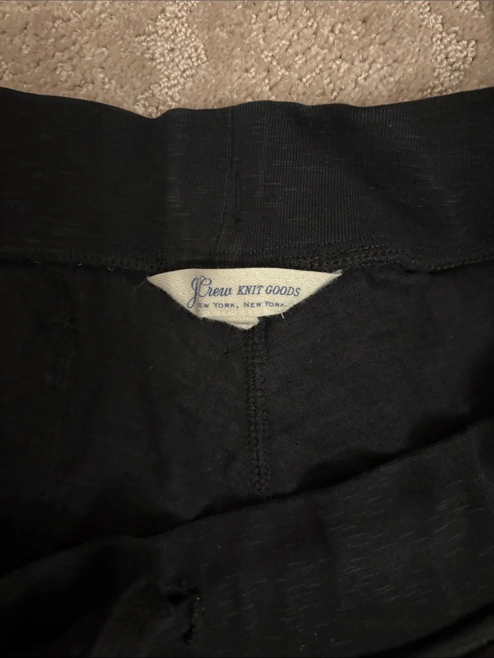 J.Crew Knit Goods Black Knit Joggers -Classic Style with pockets
